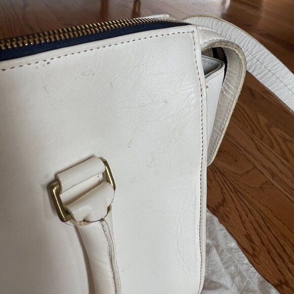 Clare V. Petite Sandrine Bag Color White Vachetta - Picture 10 of 16